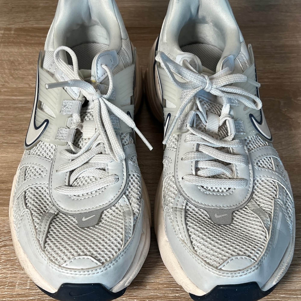 Nike White and Gray Running Shoes
